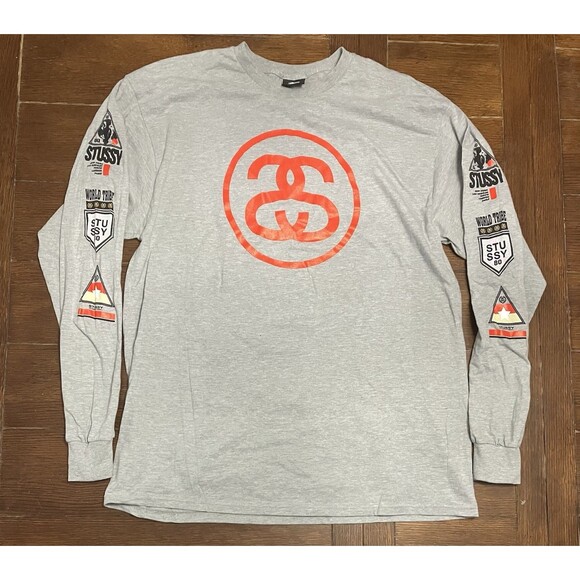 Stussy Other - Stussy World Tribe S Link Logo Grey Long Sleeve Shirt Men's XL Streetwear NWOT